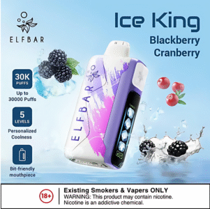 ElfBar Ice King 30k Puffs 拋棄式電子煙 五檔涼度調節 大容量一次性電子煙 3 elfbar拋棄式電子煙